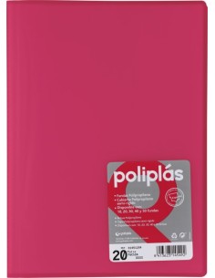 CARPETA Fº 40 FUNDAS SOLDADAS TRANSLUCIDAS FUCSIA